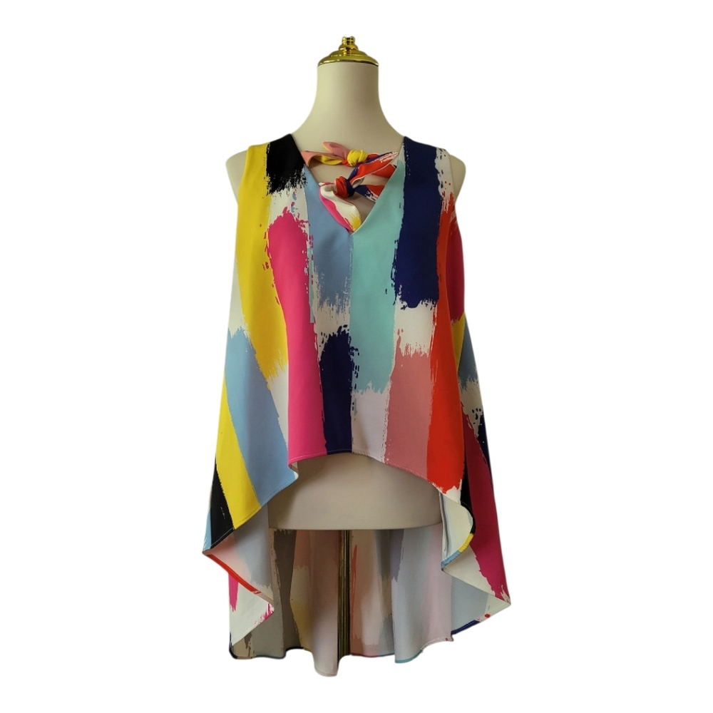 CROSBY by Mollie Burch Multicolor Abstract Blouse